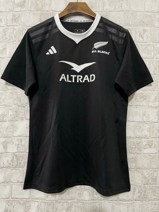 2024/25 New Zealand Black Round Collar Thailand Rugby Shirts-805