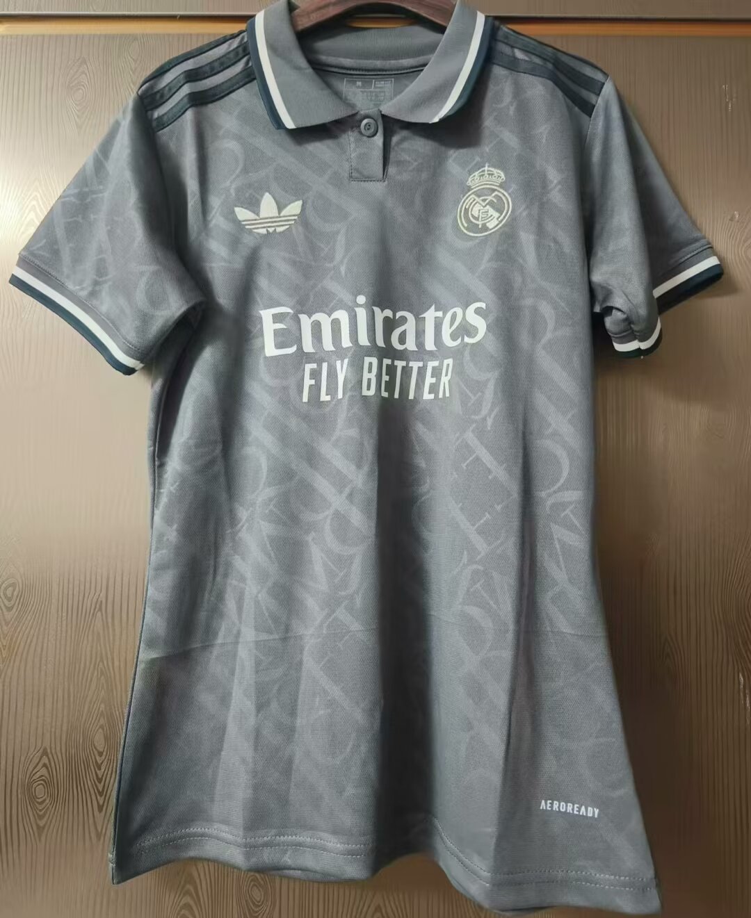 2024/25 Real Madri 2nd Away Black & Gray Thailand Female Soccer Jersey AAA-JJ