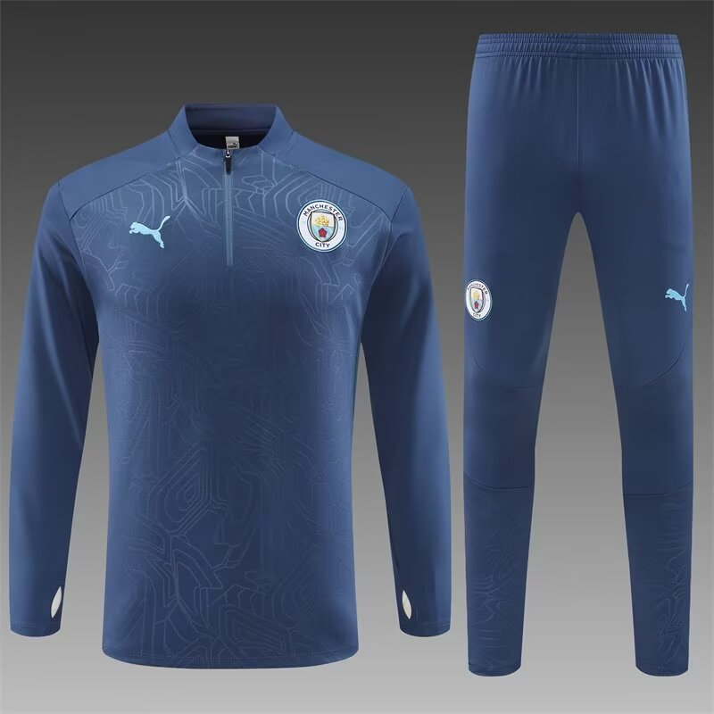 2024/25 Manchester City Royal Blue Thailand Tracksuit Uniform-801