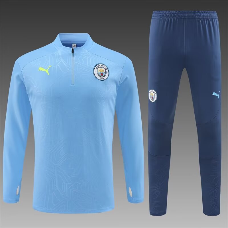 2024/25 Manchester City Light Blue Thailand Tracksuit Uniform-801