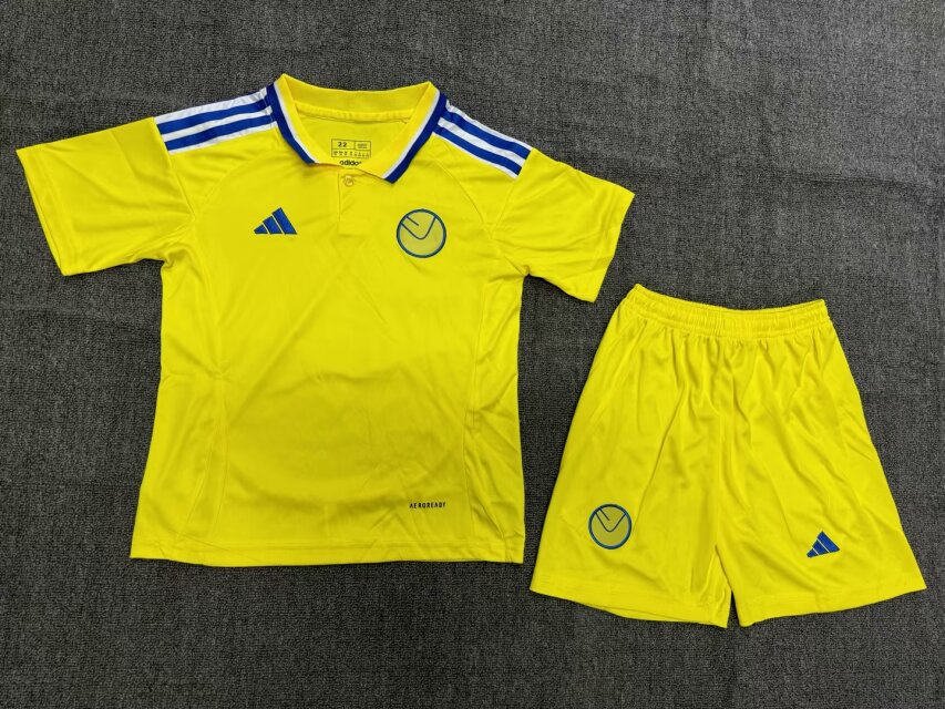 Kids 2024/25 Leeds United Away Yellow Kids/Youth Thailand Soccer Uniform-A