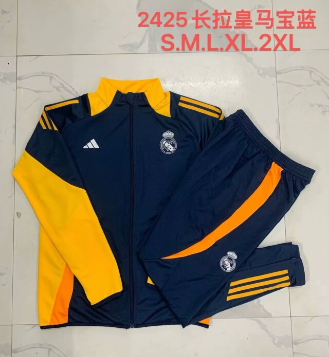 2024/25 Real Madrid Royal Blue Thailand Jacket Uniform-815