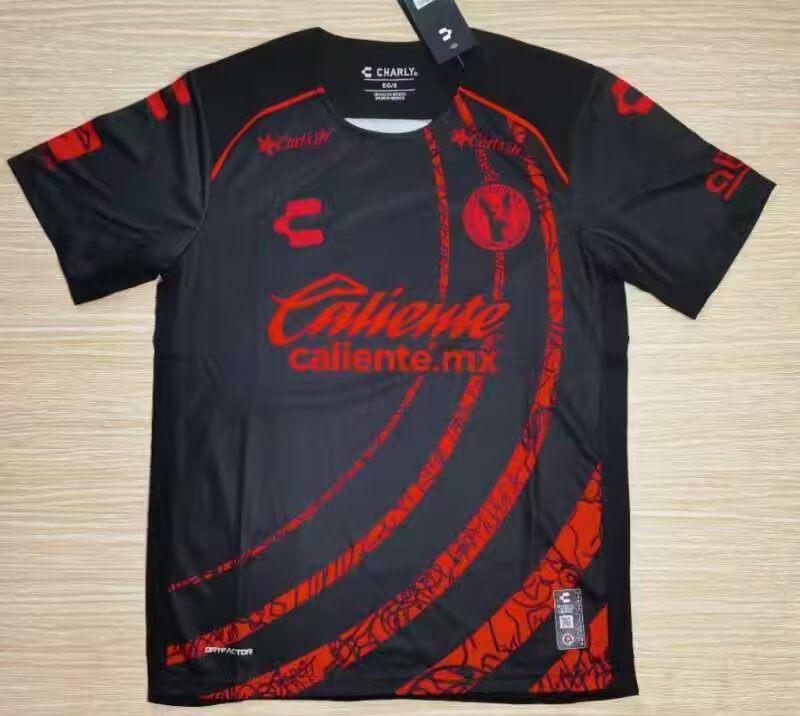 2024/25 Club Tijuana Home Red & Black Thailand Soccer Jersey AAA-912