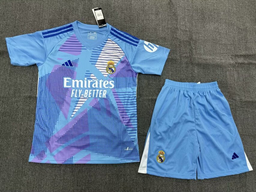 2024/25 Real Madrid Goalkepeer Blue Soccer Uniform-208/315/KS