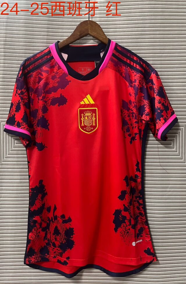 2024/25 Spain Red & Black Thailand Soccer Jersey AAA-709