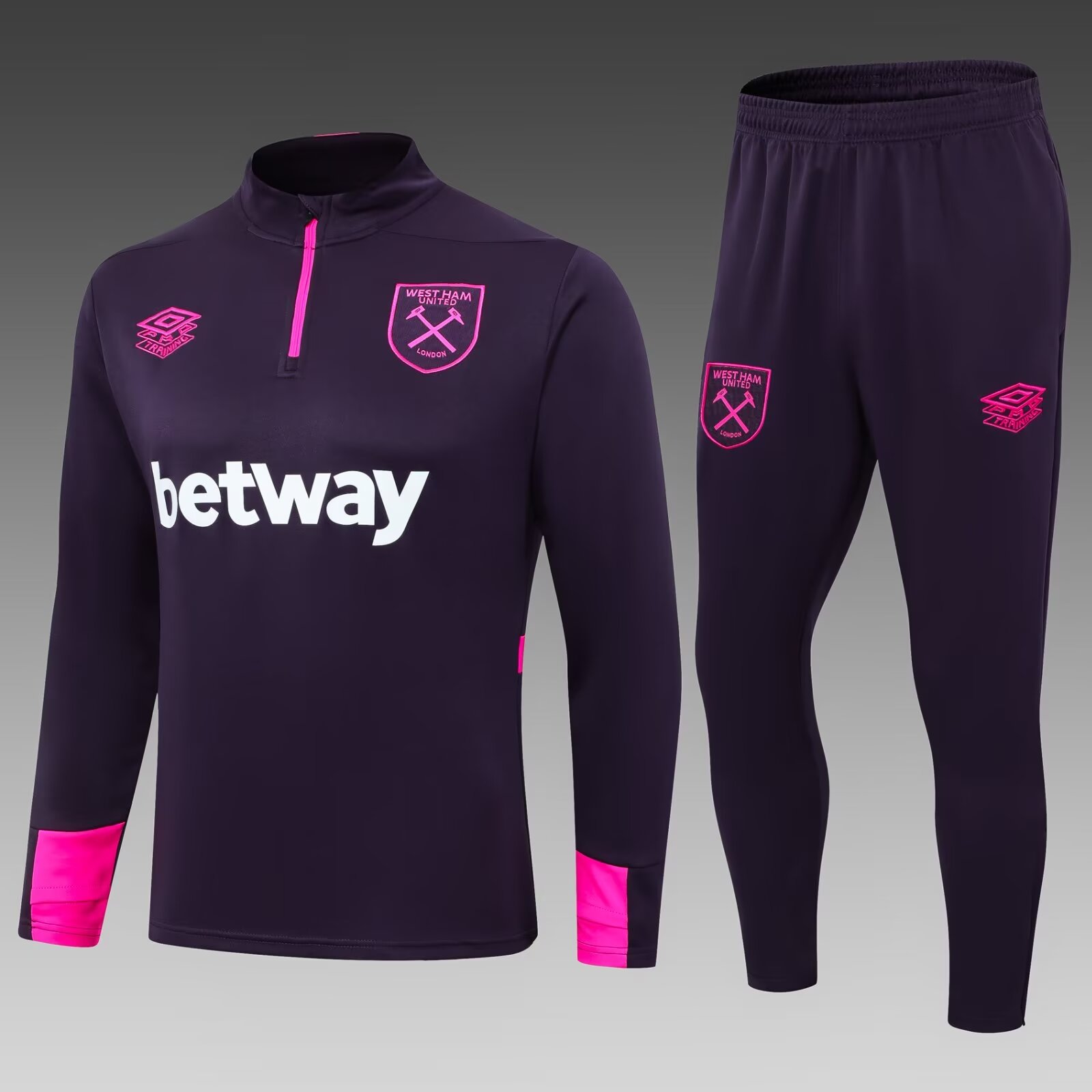 2024/25 West Ham United Purple Thailand Soccer Tracksuit Uniform-411