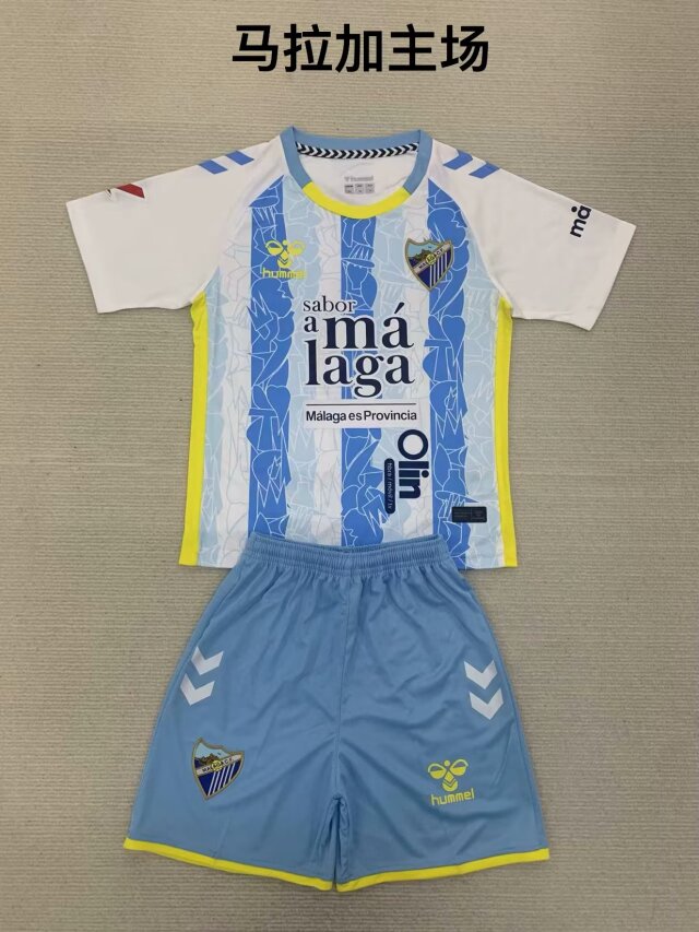 2024/25 Málaga CF Home Blue & White Soccer Uniform-208