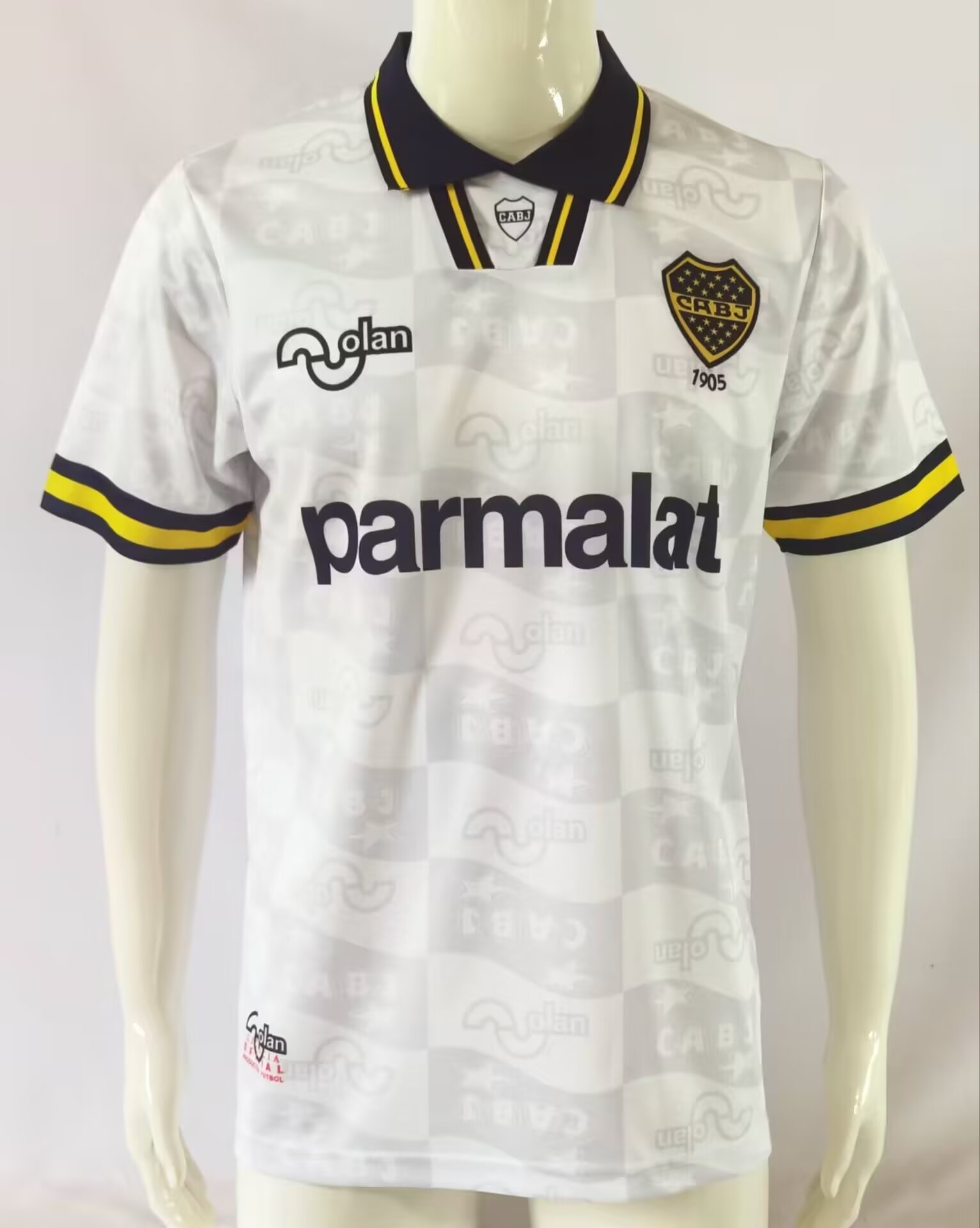 1995/96 Retro Version Boca Juniors Away White Thailand Soccer Jersey AAA-503