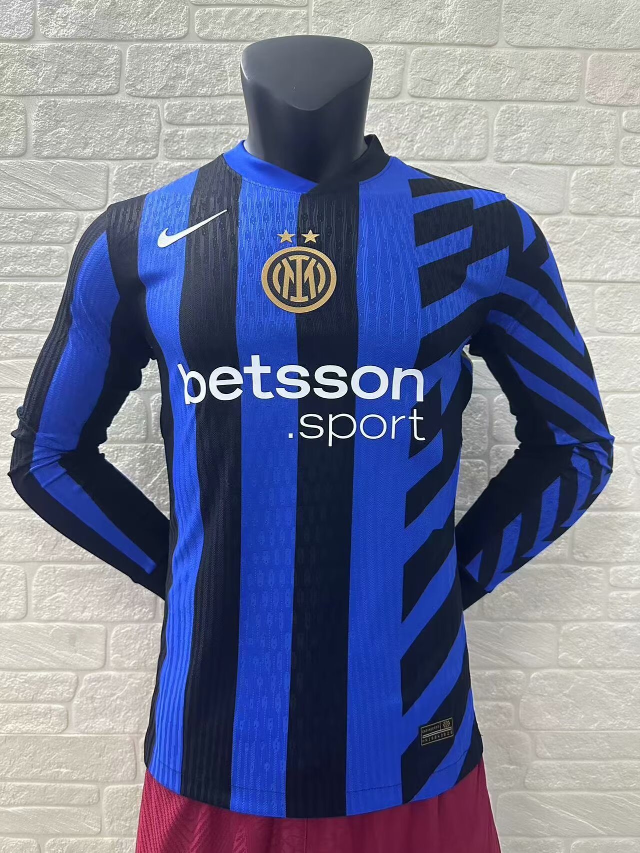 Player Version 2024/25 Inter Milan Home Blue & Black LS Thailand Soccer Jersey AAA-16/888