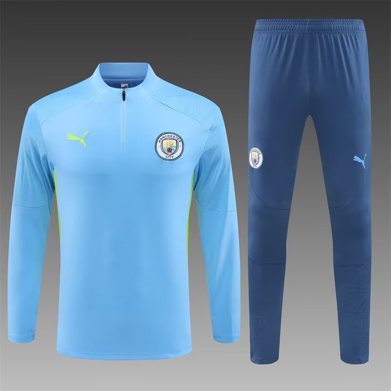 2024/25 Manchester City Light Blue Thailand Tracksuit Uniform-801