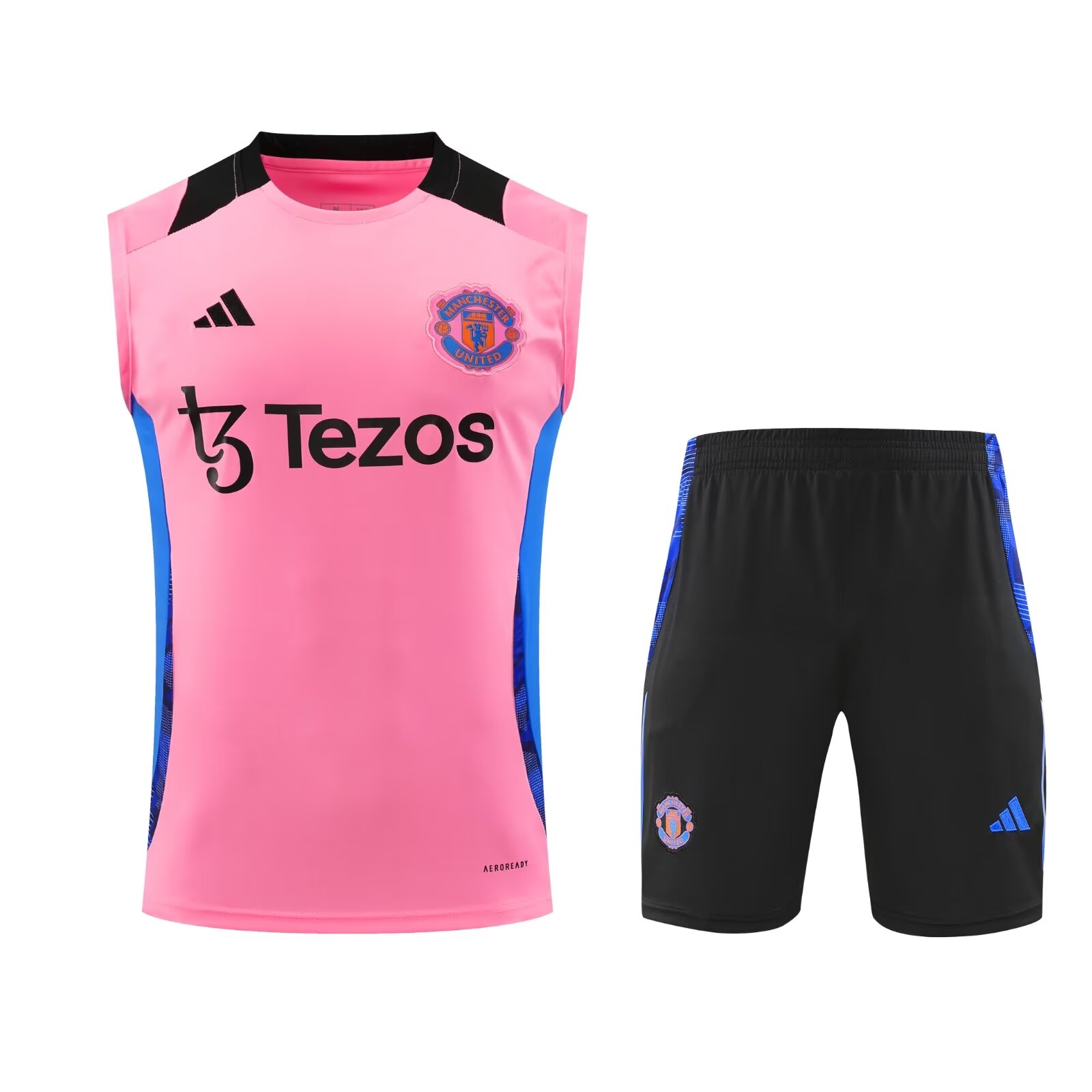 2024/25 Manchester United Pink Thailand Soccer Training Vest Uniform-418