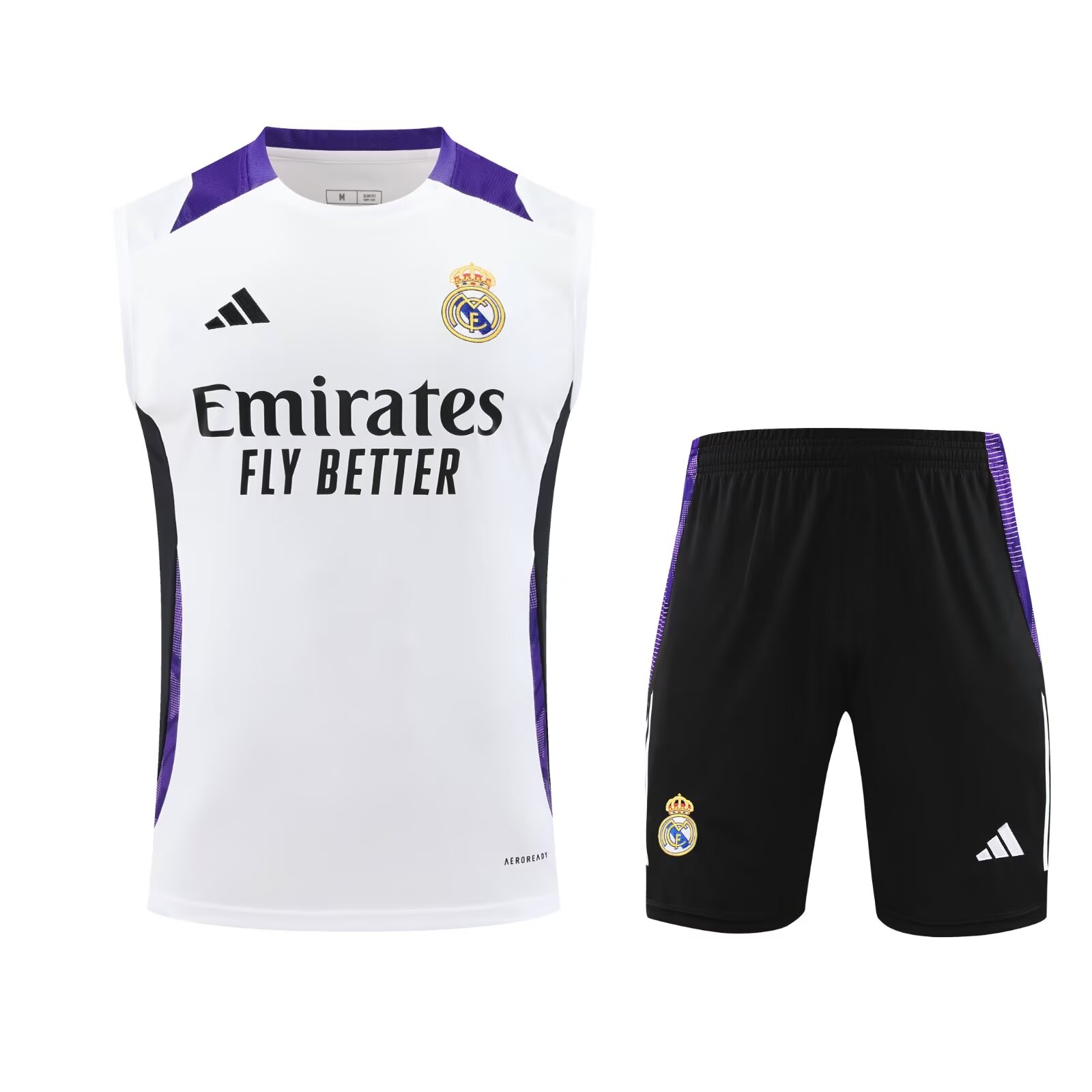 2024/25 Real Madrid White Thailand Soccer Training Vest Uniform-418