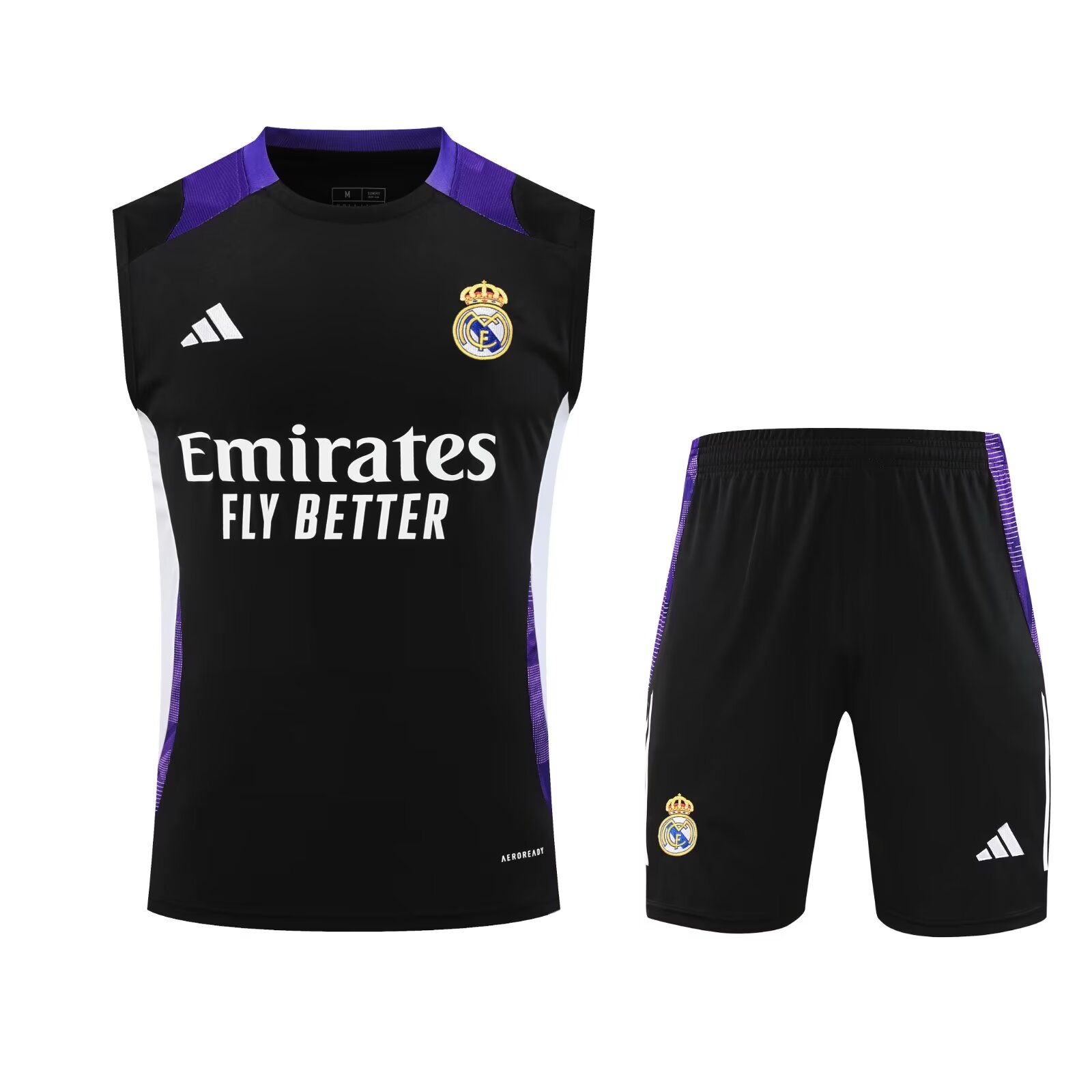 2024/25 Real Madrid Black Thailand Soccer Training Vest Uniform-418