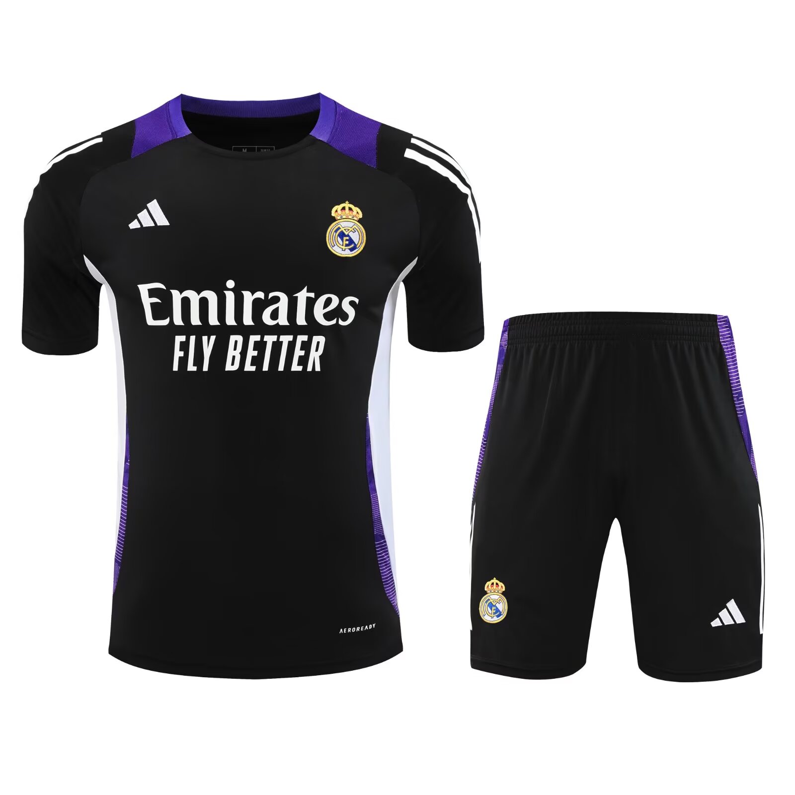 2024-25 Real Madrid Black Thailand Soccer Training Uniform-418