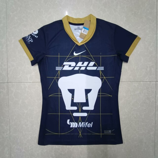 2024/25 Pumas UNAM Away Royal  Blue Female Thailand Soccer Jersey AAA-SH