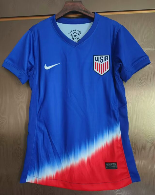 2024/25 USA Away Blue Female Thailand Soccer Jersey-JJ