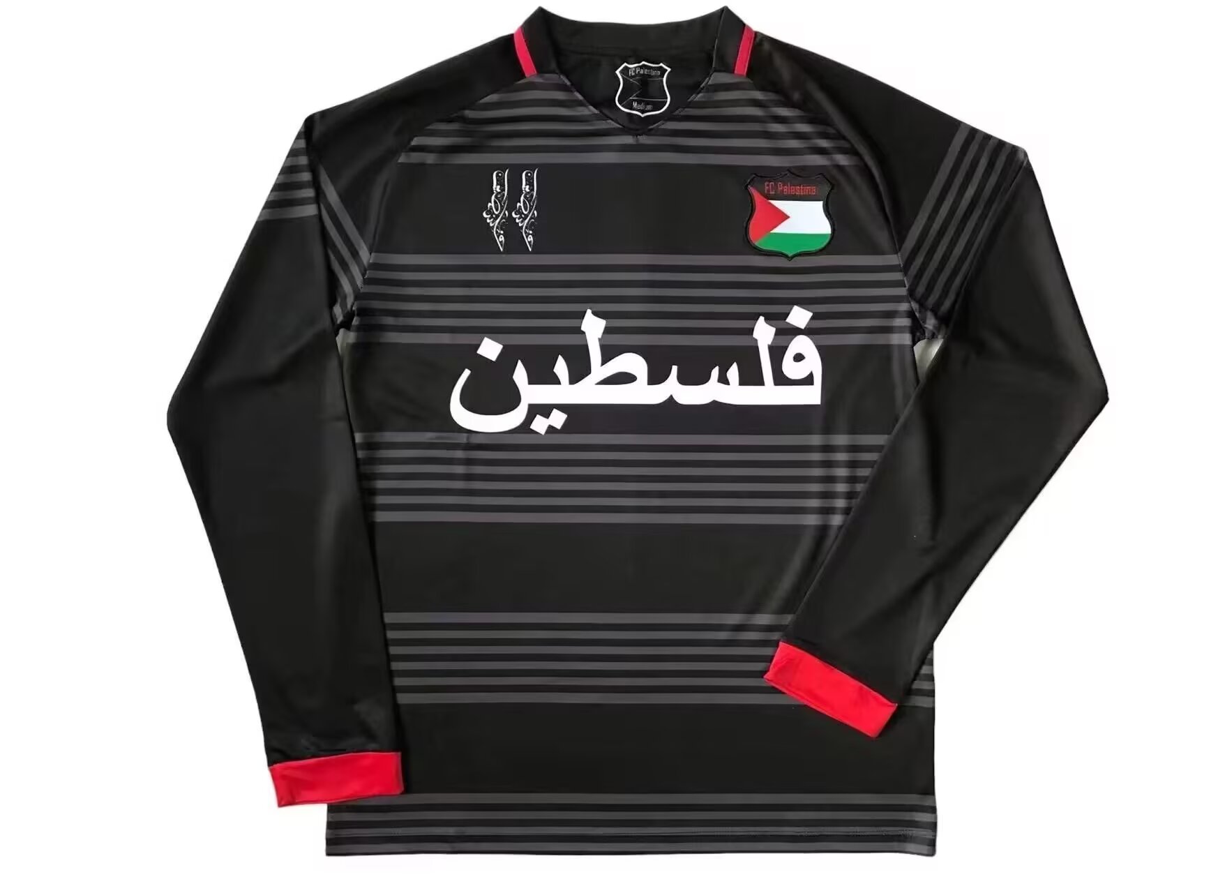 2024/25 Palestino Black & Gray Thailand LS Soccer Jersey-38