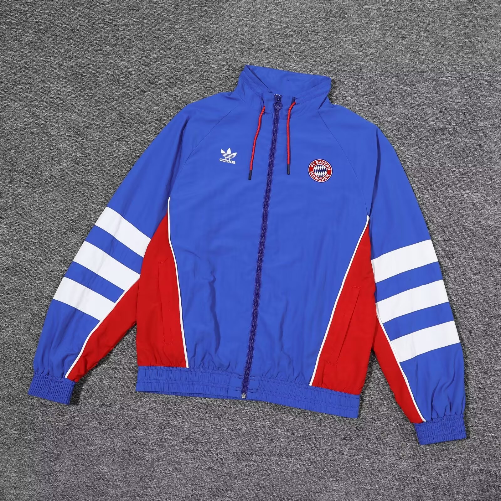 2024-25 Retro Bayern München Blue Windbreaker Hoodies Top-703