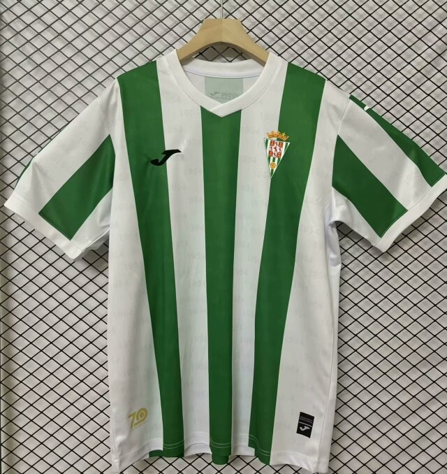 2024/25 Cordoba CF Home White & Green Thailand Soccer Jersey AAA-95