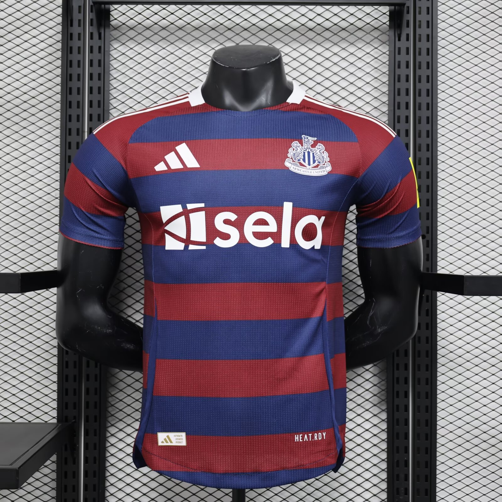 Player Version 2024/25 Newcastle United Away Red & Blue Thailand Soccer Jersey AAA-888/MY