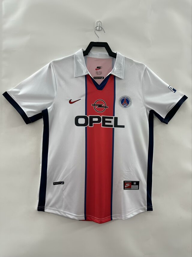 98/99 Retro Version Paris SG Away White Thailand Soccer Jersey AAA-709/410/811