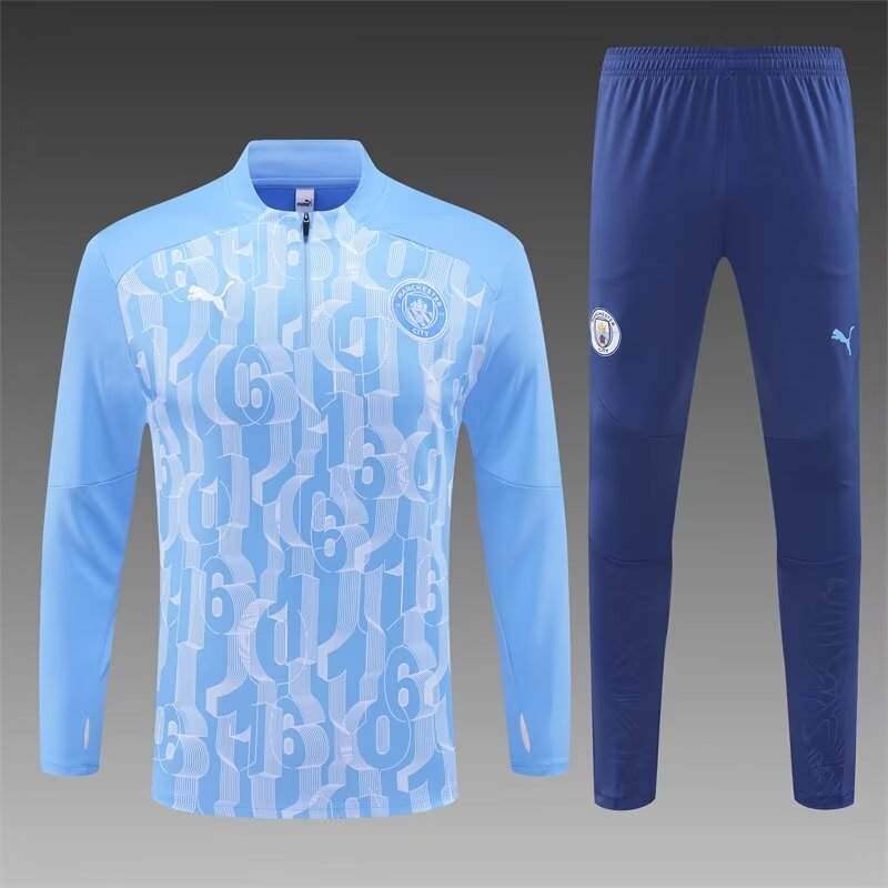 2024/25 Manchester City Light Blue Thailand Tracksuit Uniform-801/815