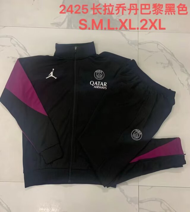 2024-25 Paris SG Black Thailand Soccer Jacket Uniform-815