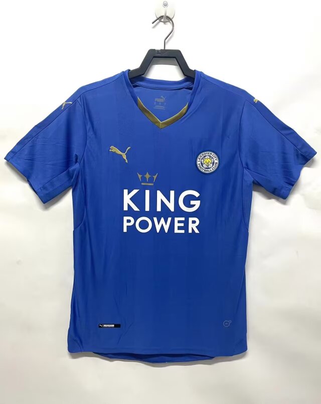 15-16 Retro Version Leicester City Home Blue Thailand Soccer Jersey AAA-JM/503/811