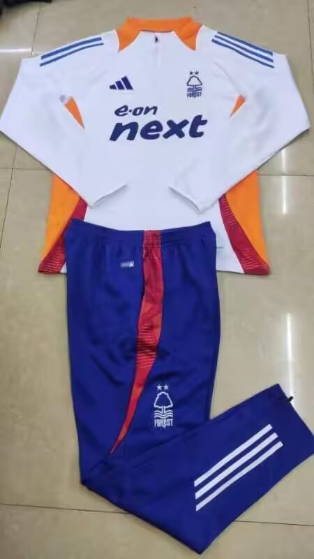 2024/25 Nottingham Forest White Soccer Tracksuit Uniform-411