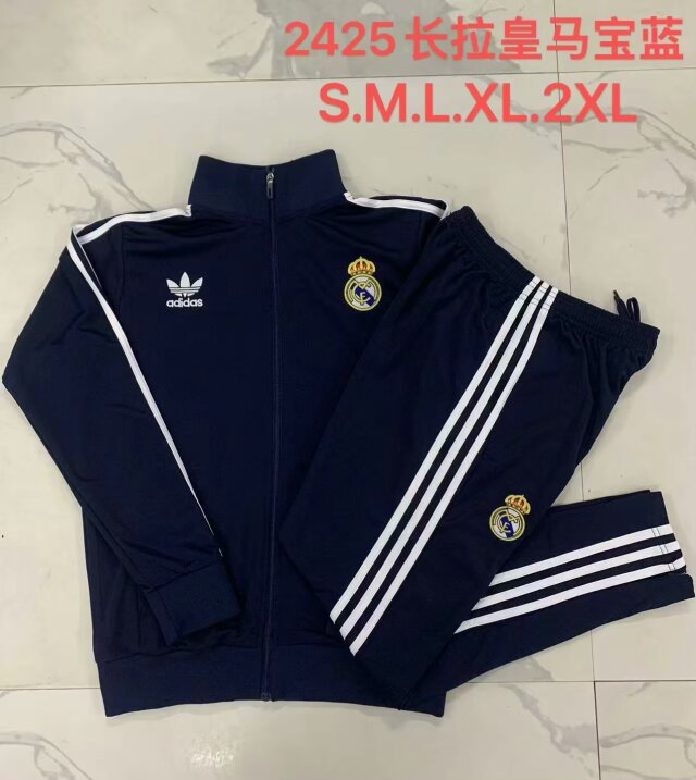 2024/25 Real Madrid Royal Blue Thailand Jacket Uniform-815