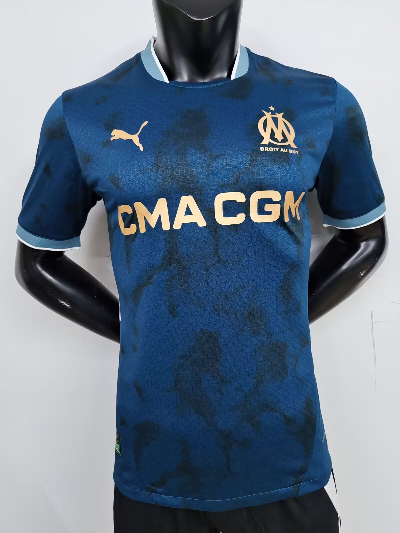 Player Version 2024/25 Olympique de Marseille Away Blue Thailand Soccer Jersey AAA-MY/308