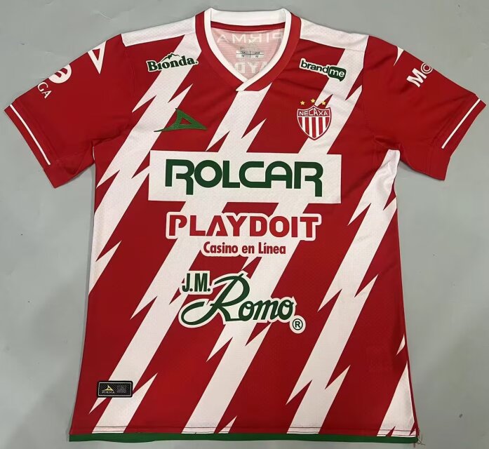 2024/25 Club Necaxa Home Red & White Thailand Soccer Jersey AAA-912/908