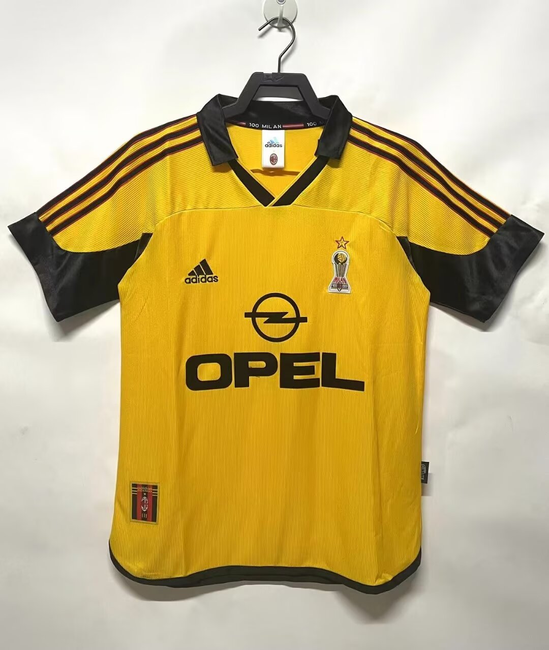 1999-00 Retro Version AC Milan Yellow Thailand Soccer Jersey AAA-2041/811