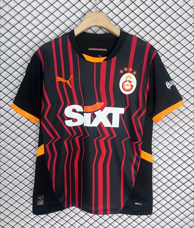 2024/25 Galatasaray SK 2nd Away Black & Gray & Red Thailand Soccer Jerseys AAA-301/95/47