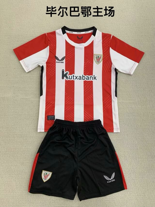 2024/25 Athletic Bilbao Home Red & Black Soccer Uniform-208