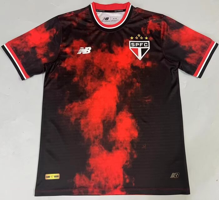 2024/25 São Paulo FC 2nd Away Red & Black Thailand Soccer Jersey AAA-908/705/1116