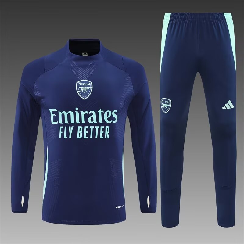 Player Version 2024/25 Arsenal Royal Blue Soccer Tracksuit Uniform-801