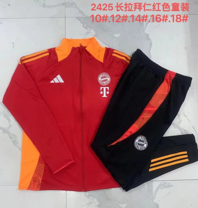 2024/25 Bayern München Red Kids/Youth Thailand Jacket Uniform-815