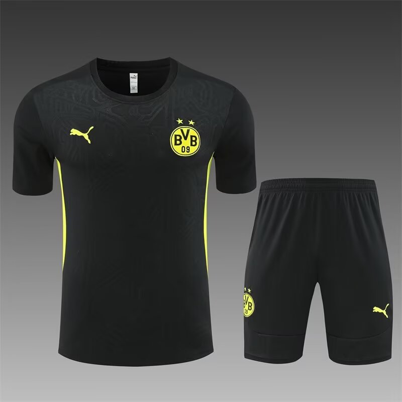 2024/25 Borussia Dortmund Black Shorts-SleeveThailand Soccer Tracksuit Uniform-801/815