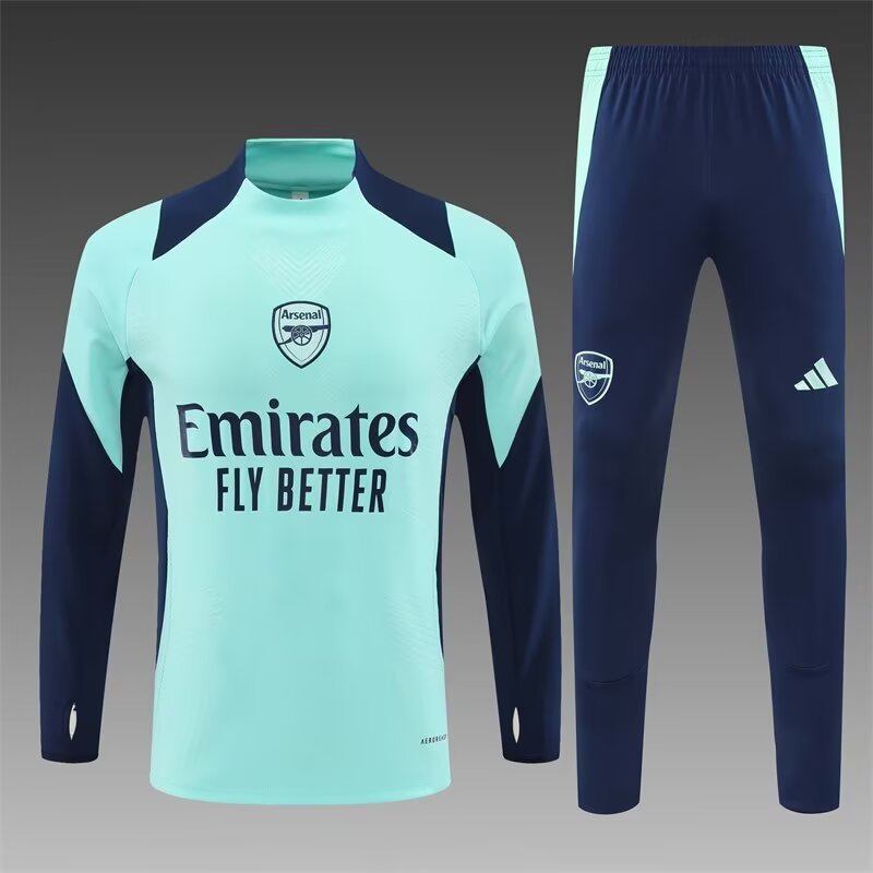 Player Version 2024/25 Arsenal Lake Blue Soccer Tracksuit Uniform-801/GDP