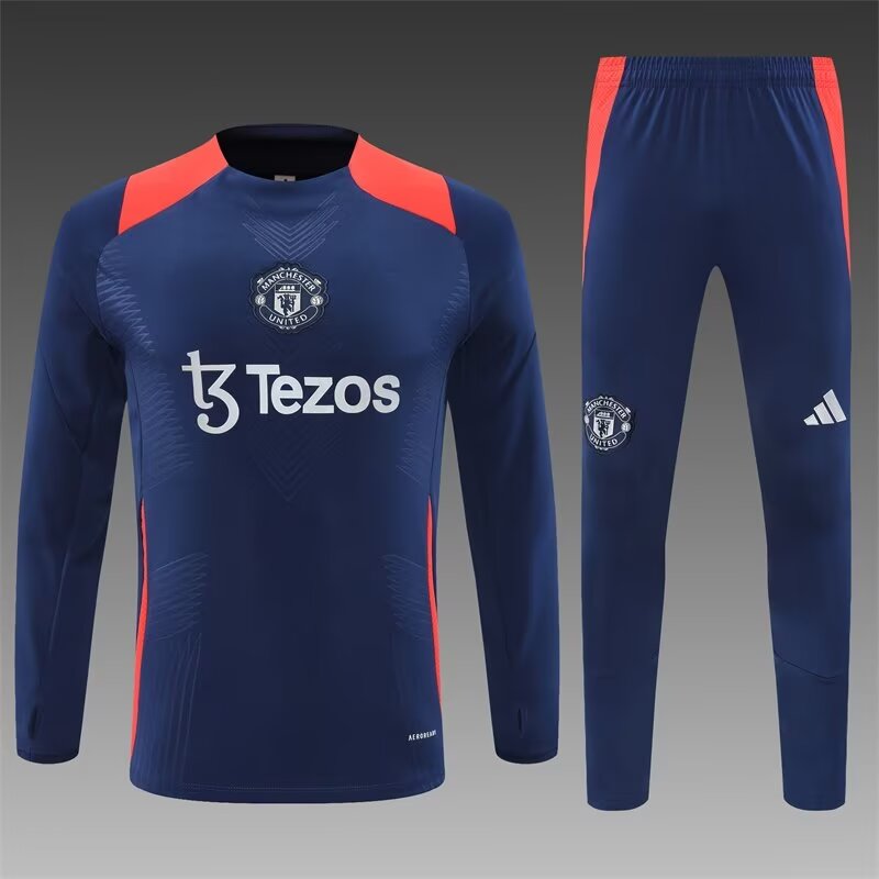 Player Version 2024/25 Manchester United Cyan Thailand Tracksuit Uniform-801