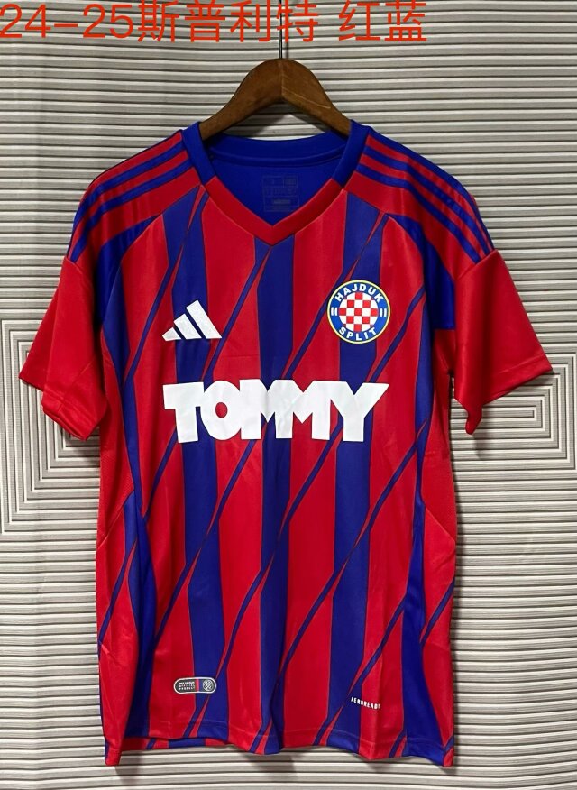 2024-25 Hajduk Split Home Red & Blue Thailand Soccer Jersey AAA-709