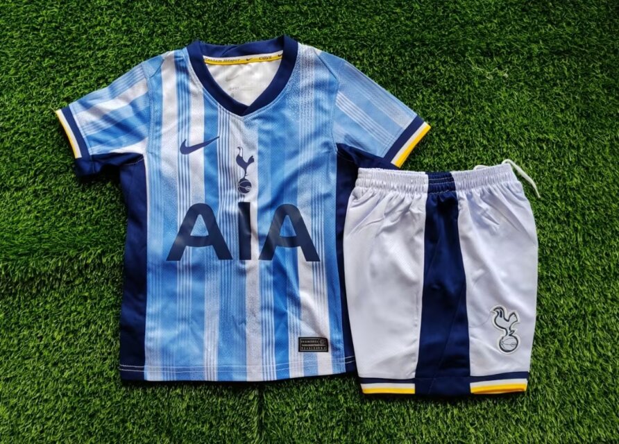 Kids 2024/25 Tottenham Hotspur Away Blue & White Kids/Youth Soccer Uniform-522/507/812