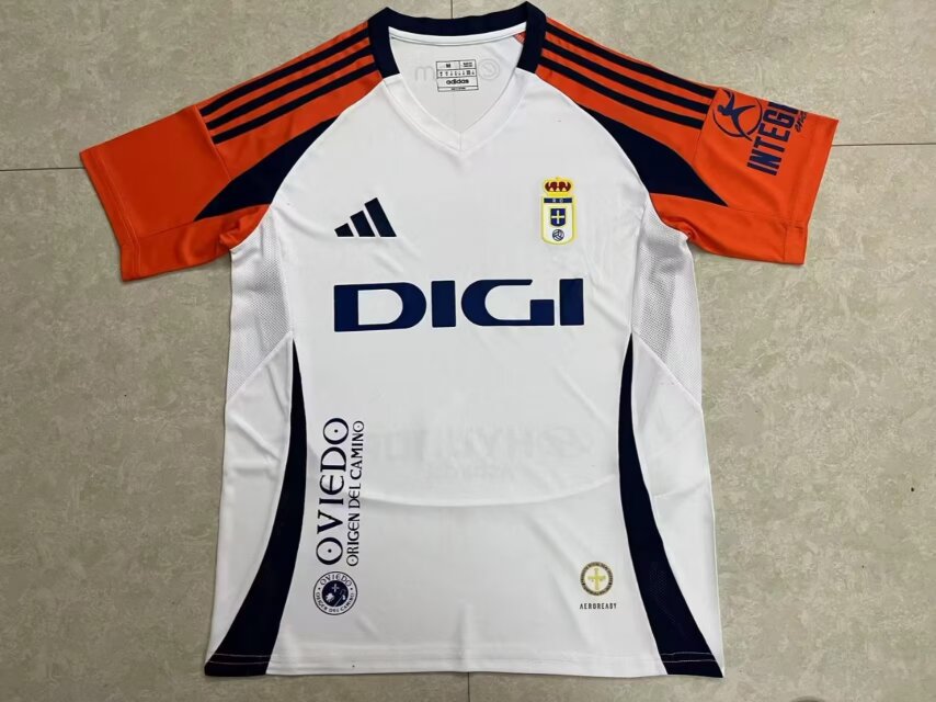 2024/25 Real Oviedo Away White Thailand Soccer Jersey AAA-301