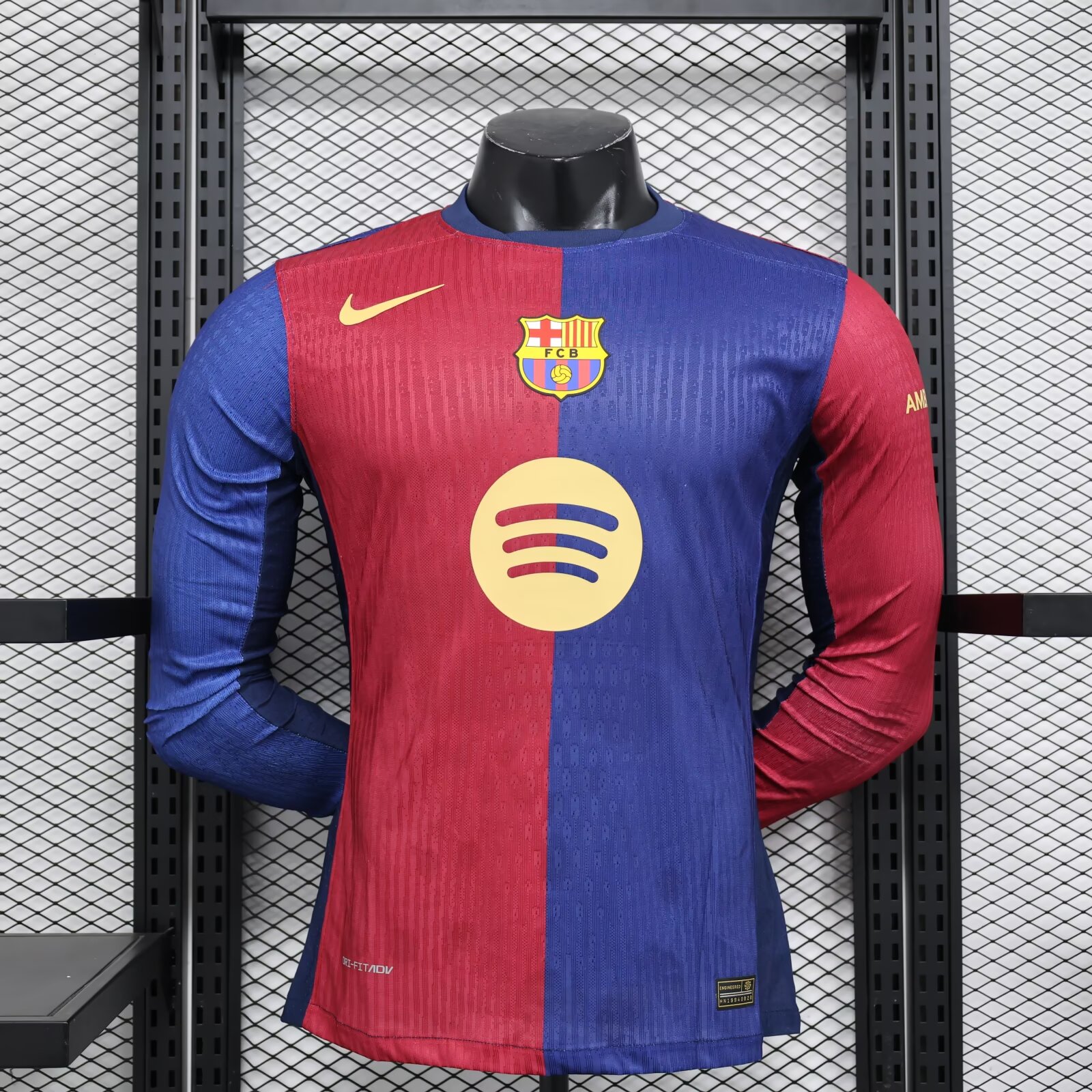 Player Version 2024/25 New Ads Barcelona Home Red Thailand LS Soccer Jeesey AAA-888/210