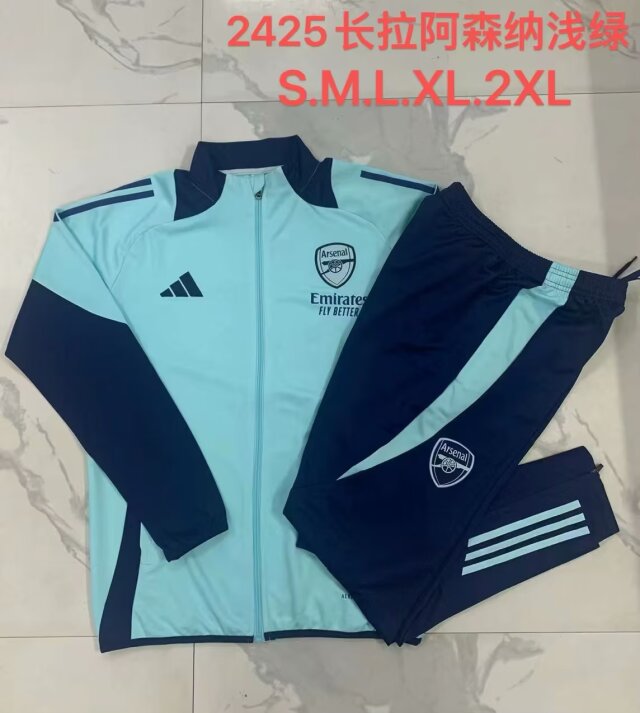 2024/25 Arsenal Green Soccer Jacket Uniform-815