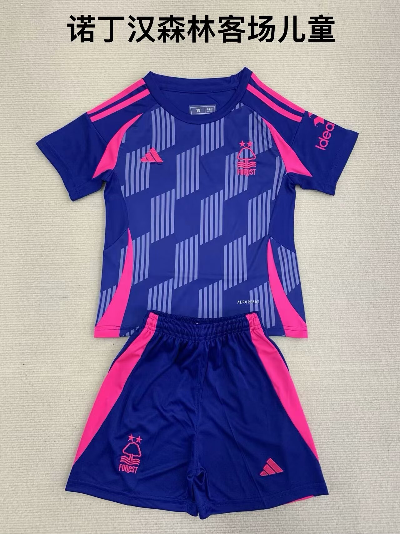 Youth/Kids 2024/25 Nottingham Forest Away Blue Thailand Soccer Jersey AAA-A/208