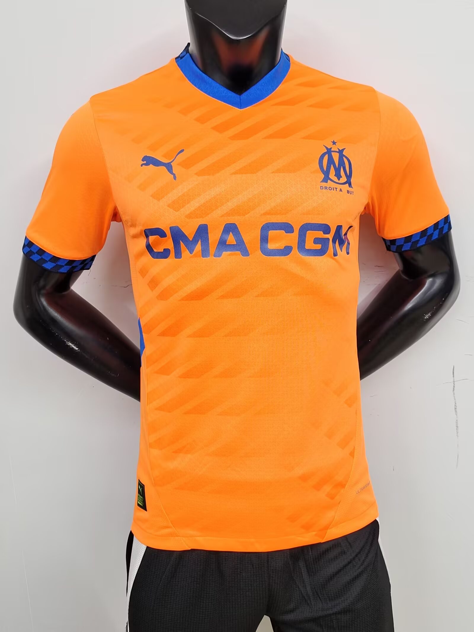 Player Version 2024/25 Olympique de Marseille 2nd Away Orange Thailand Soccer Jersey AAA-MY/888