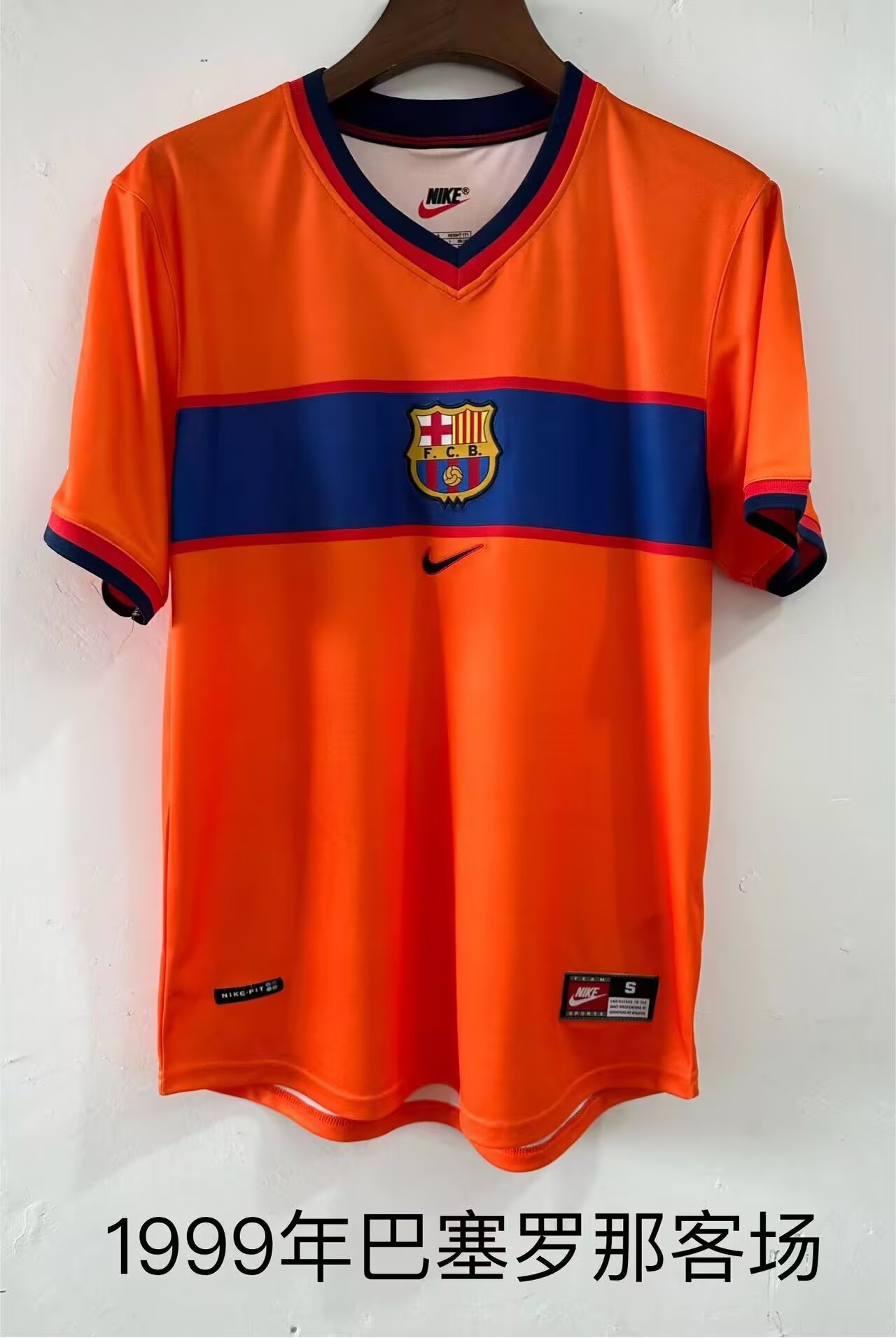 1999 Retro Version Barcelona Away Red Thailand Soccer Jerseys-709