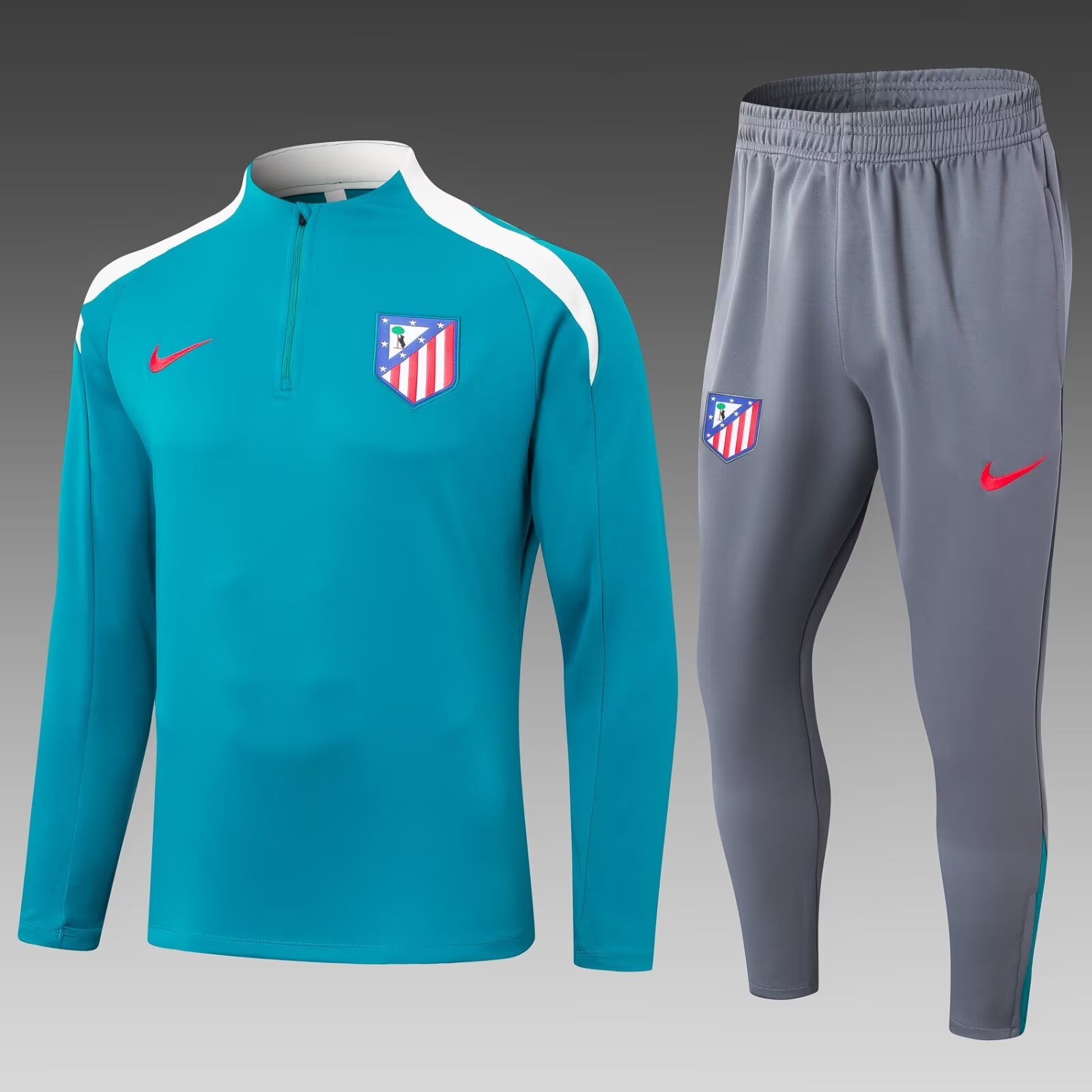 2024/25 Atletico Madrid Lake Blue Thailand Soccer Tracksuit Uniform-411